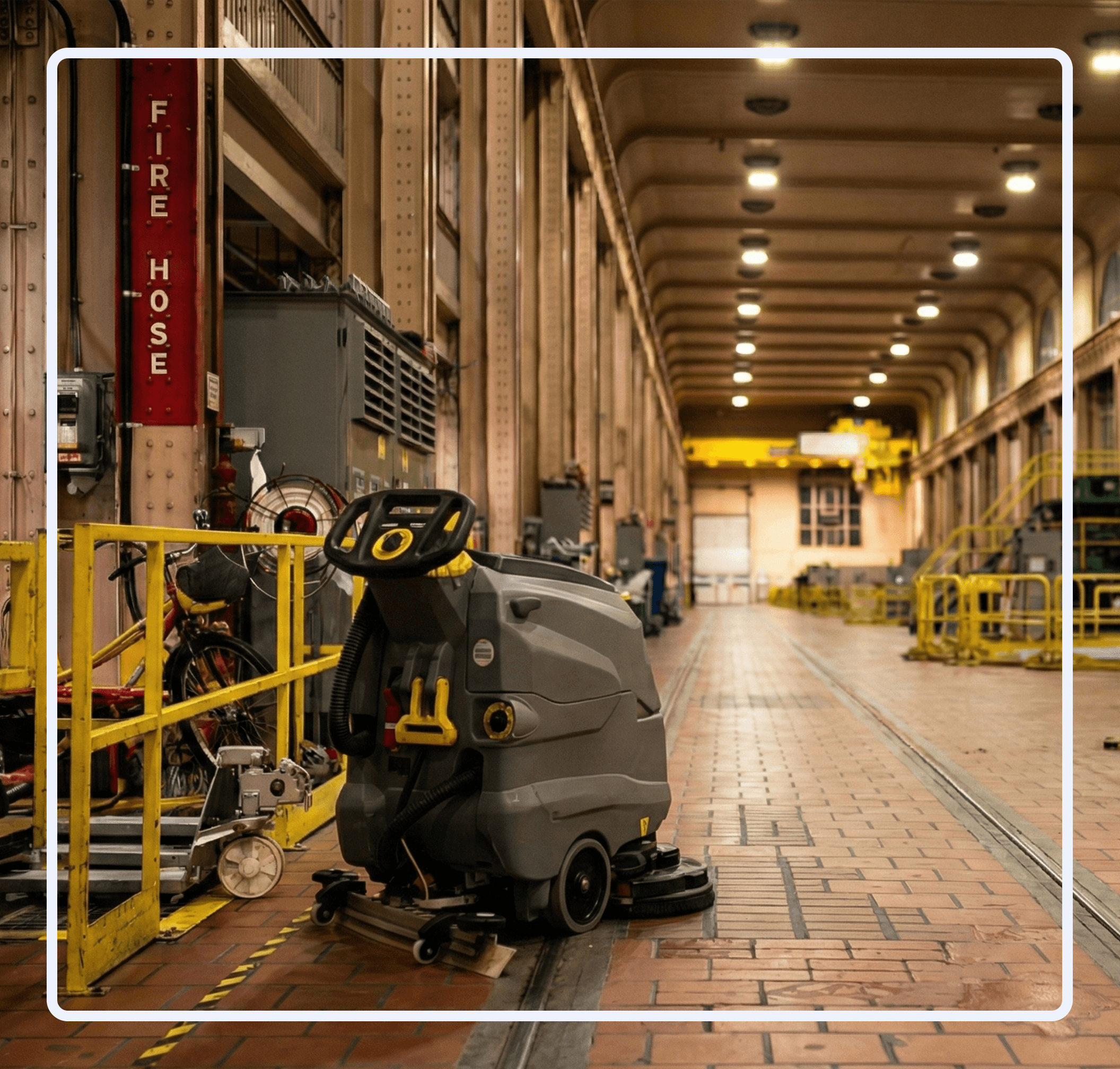 Commercial cleaning team supporting a facility.